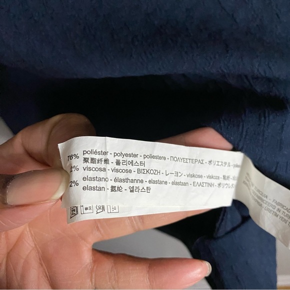 Zara Women's Navy Bell Sleeve Mini Dress - Picture 8 of 10